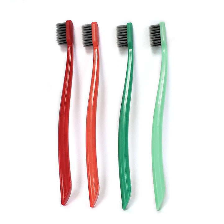 Charcoal-Infused Plant-based Toothbrushes (Christmas Night) - Soft 4pk