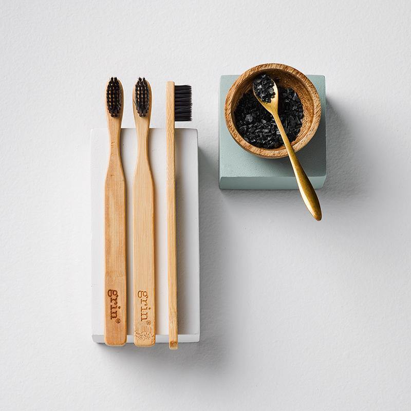 Image of 3pk Bamboo Charcoal-Infused Toothbrush