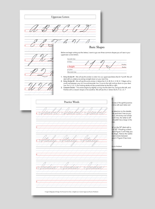 Digital Cursive Practice Workbook - Lowercase Letters – Logos Calligraphy &  Design