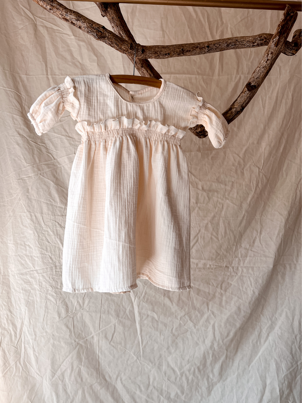 Yunir Muslin Summer Dress - Alabaster