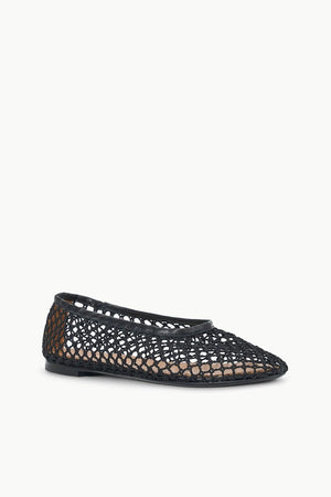 Alba Ballet Flat Black Netting - Market Highland Park