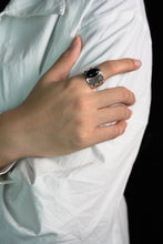 Load image into Gallery viewer, Classic Black Onyx 925 Sterling Silver Retro Ring
