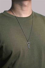Load image into Gallery viewer, Antique 925 Silver Heart Key Pendant
