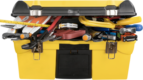 yellow pickup truck toolbox