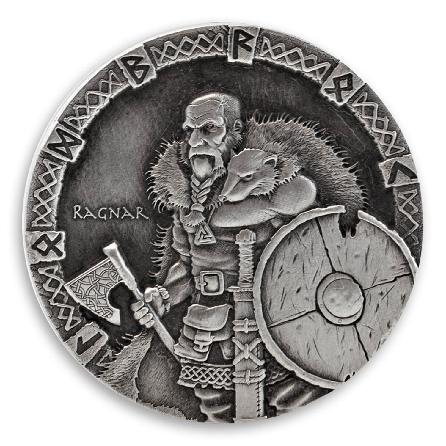 2016 Vikings, Bjorn Ironside 2 oz Silver Coin