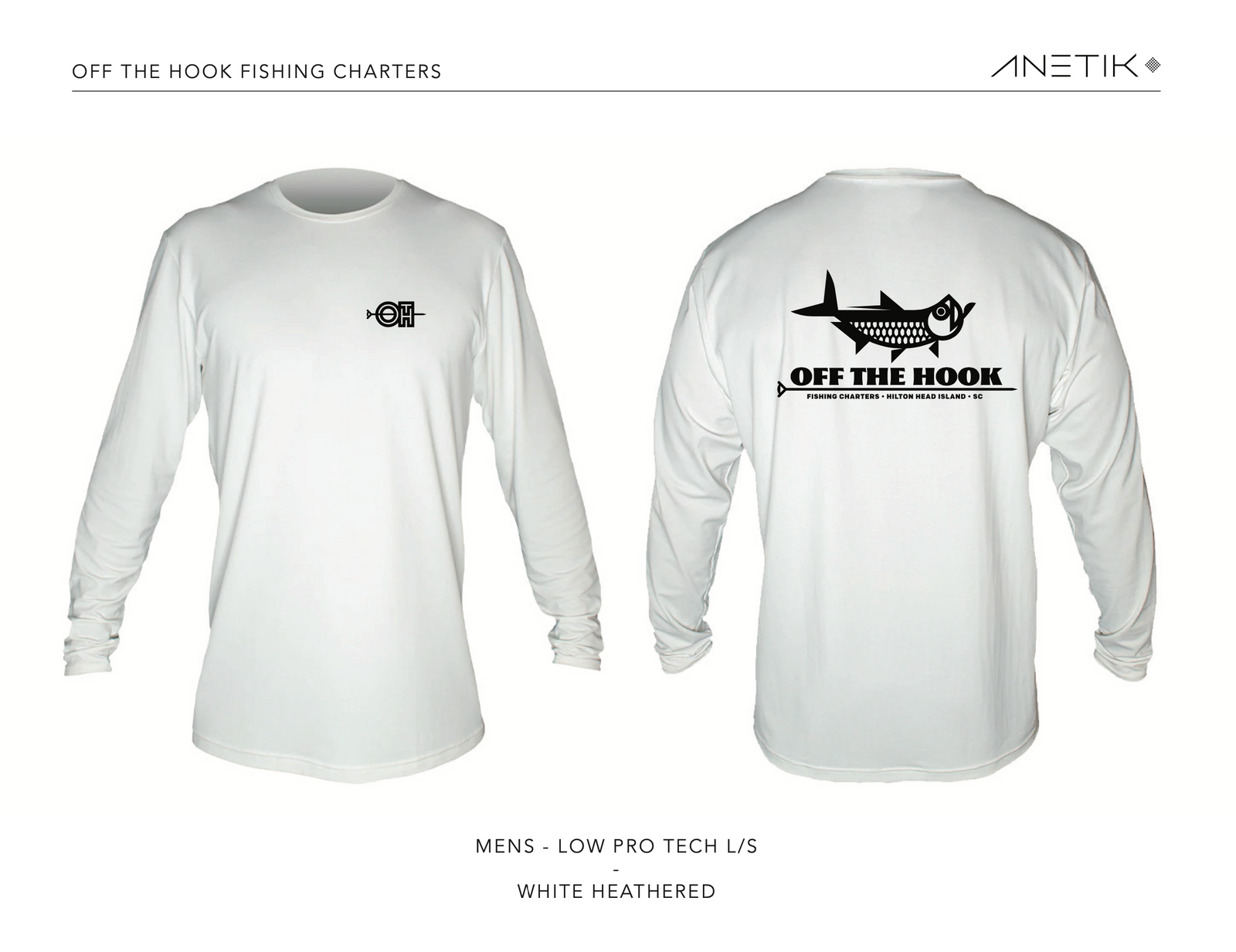 OFF THE HOOK - ANETIK - LOW PRO TECH L/S - SKY HEATHERED - Off The Hook Fishing  Charters