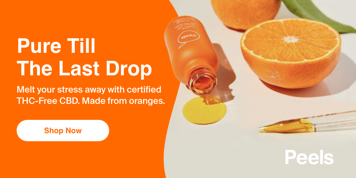 Pure till the last drop. THC free CBD oil made from oranges. Shop now!