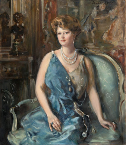 Portrait of Mrs. Mae Caldwell Manwaring Plant, by Claudia Munro Kerr, from an original by Alphonse Junger.Source: Hodinkee