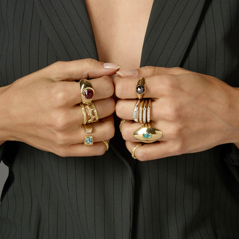 Rings designed by Jane Bartel Jewelry