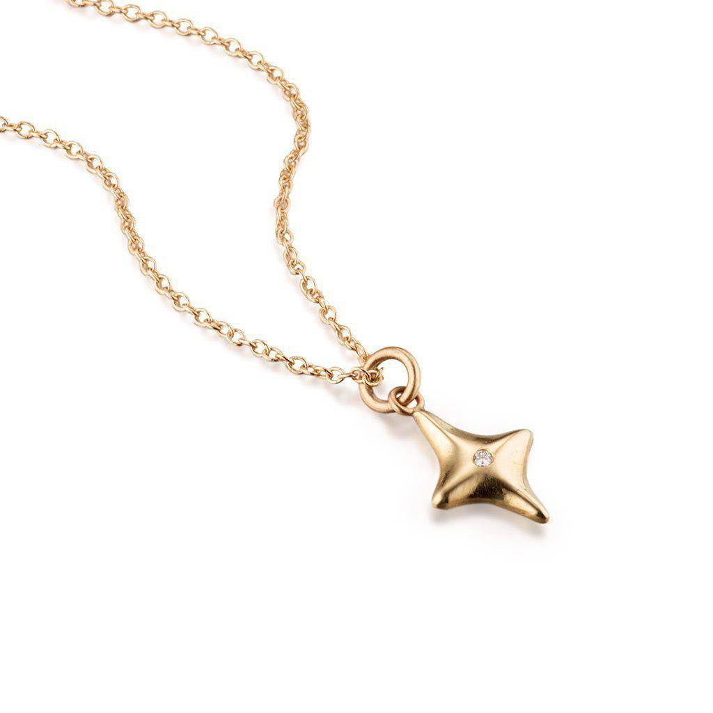 Gold Star Pendant Necklace, Minimalist Star Necklace, Rope Chain – Five  Star Jewelry Brokers