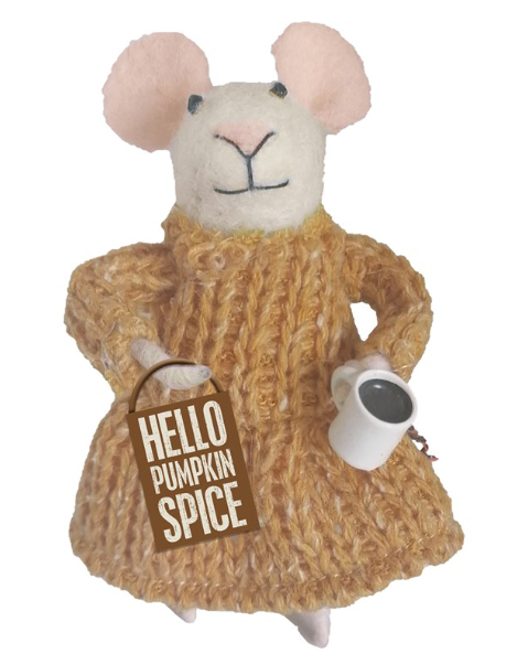 Hello Pumpkin Spice Mouse Critter