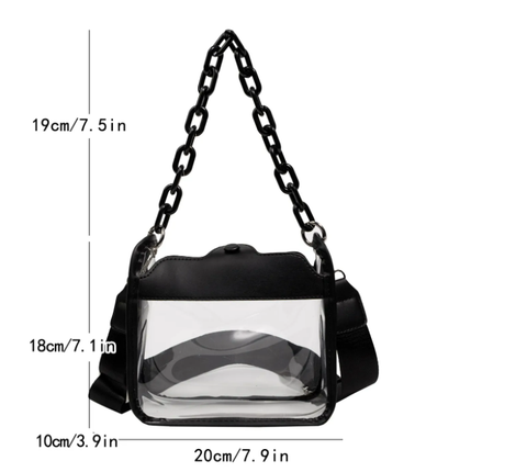 The Kelsea Clear Stadium Bag - Black – Millhaus Sewing Co.