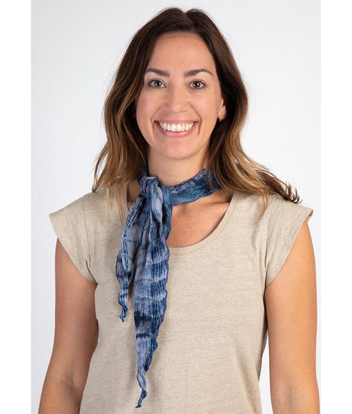 Indigo Scarf Scrunchie