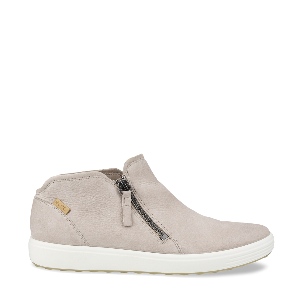 Ecco Women's Soft 7 Zip Bootie Sneaker (Grey Rose)