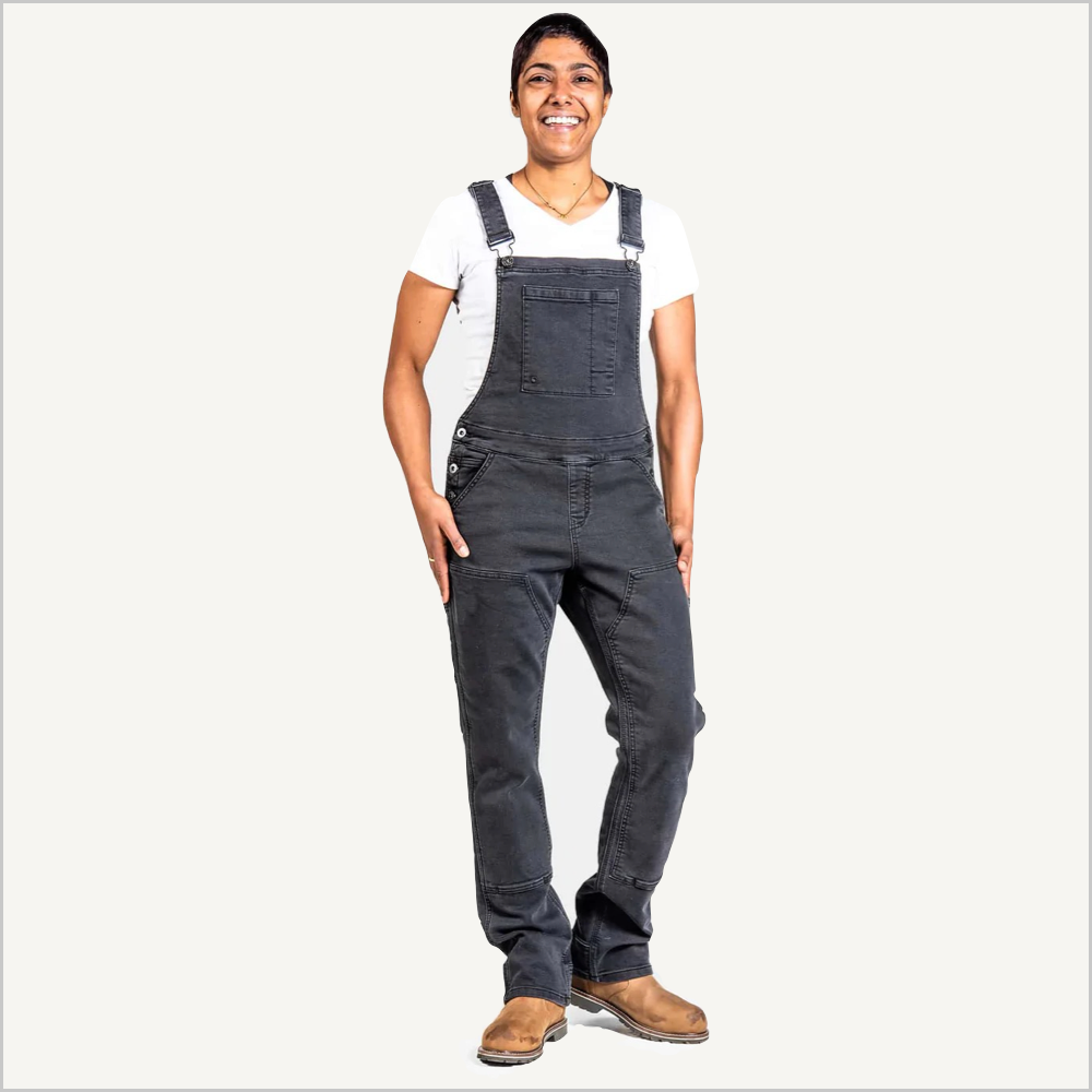 Dovetail Workwear Women's Freshley Black Thermal Denim Overalls – V&A ...