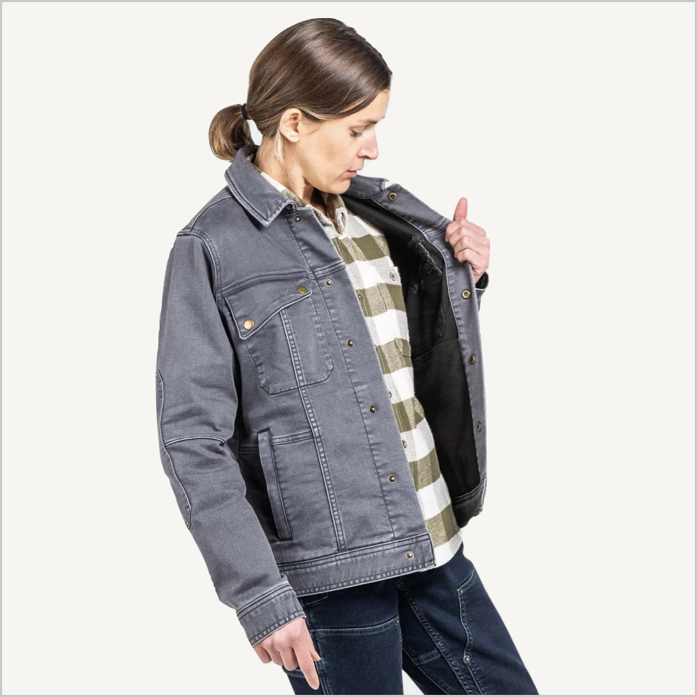 Dovetail Workwear Women's Thermal Trucker Jacket in Grey – V&A Bootery INC