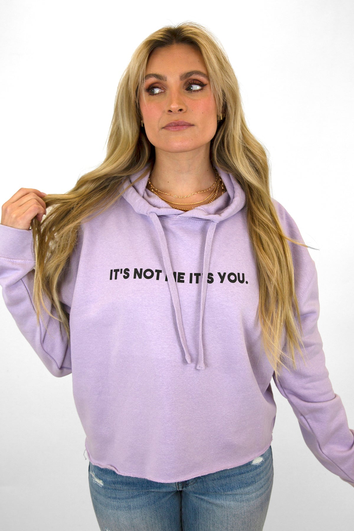 It's Not Me It's You Crop Hoodie