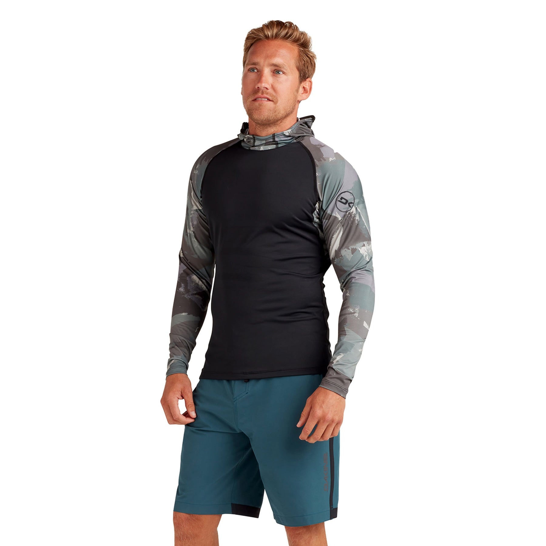 men's hd snug fit l/s rashguard hoodie