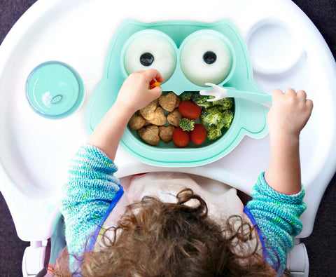 Assiette à Dîner Pour Bébé, Assiette Divisée En Silicone Pour Bébé, Assiette  D'alimentation Pour Tout-petits Avec Ventouse 