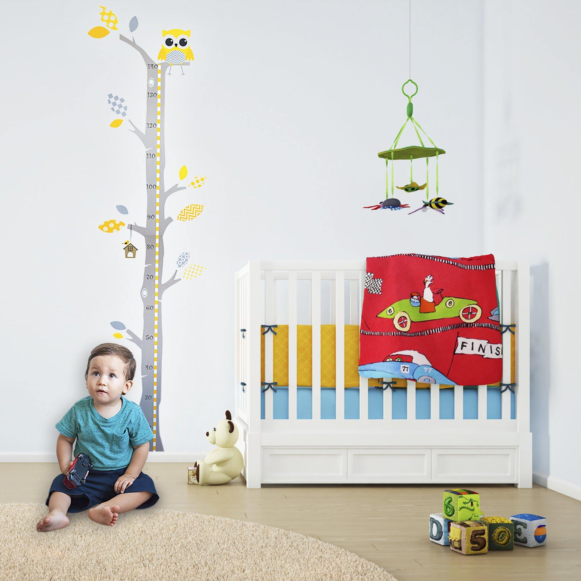 exhaustivo Poner la mesa Detallado 🤰🏻 Nursery Decoration Ideas with Height Chart for Kids ✨ | Brunoko