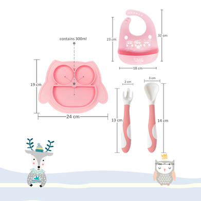 BRUNOKO Vajilla infantil Set de Plato bebe ventosa + cuchara silicona bebé  + Babero Silicona 3 en 1- Vajilla Bebé Antideslizante - Utensilios  Infantiles Aprendizaje BLW - Diseñado en España : : Bebé