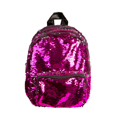 pink silver mini backpack