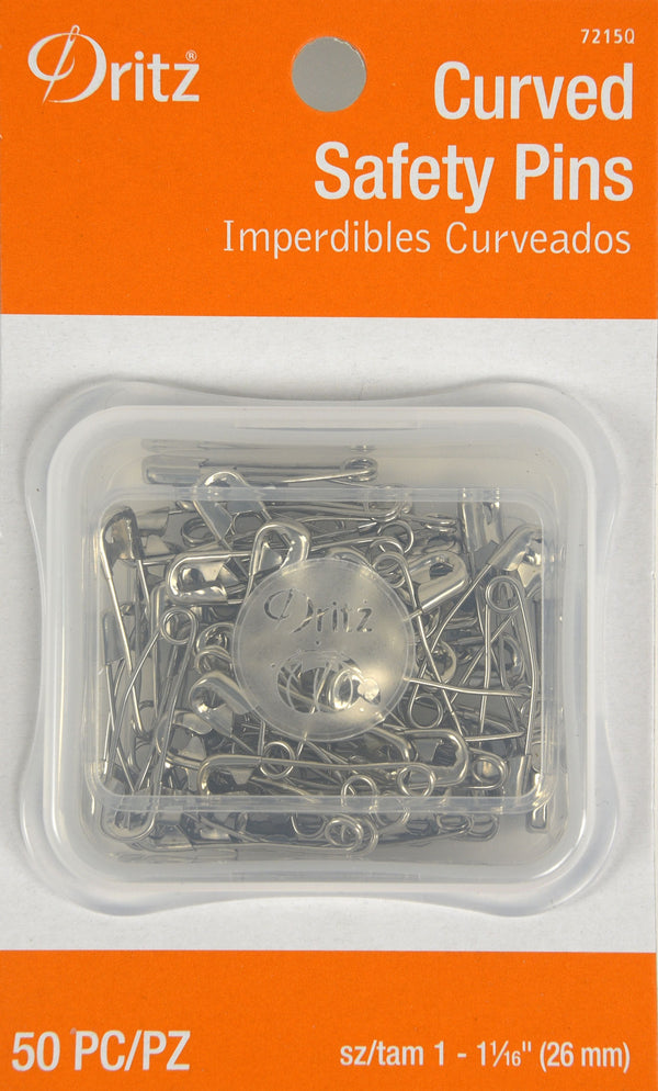 Shop Dritz 1-1/16 Curved Coiless Safety Pins, 50 Pc Pins, Needles
