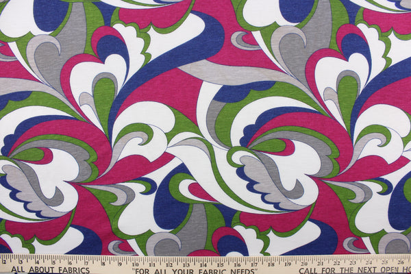 Abstract (Pucci) Wholesale Fabric in Fuchsia