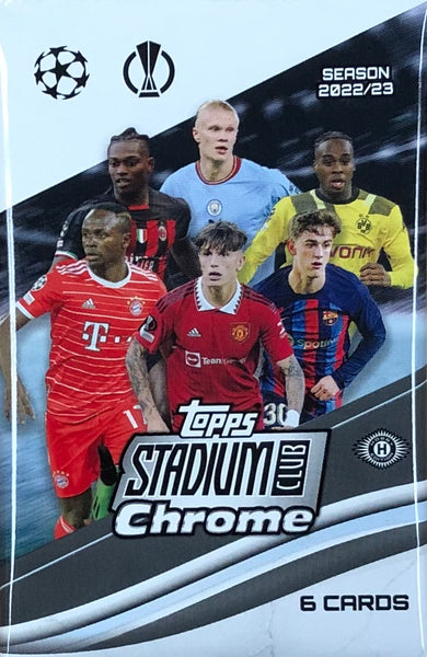 2022-23 Topps Chrome UEFA Club Competitions Soccer Hobby Pack