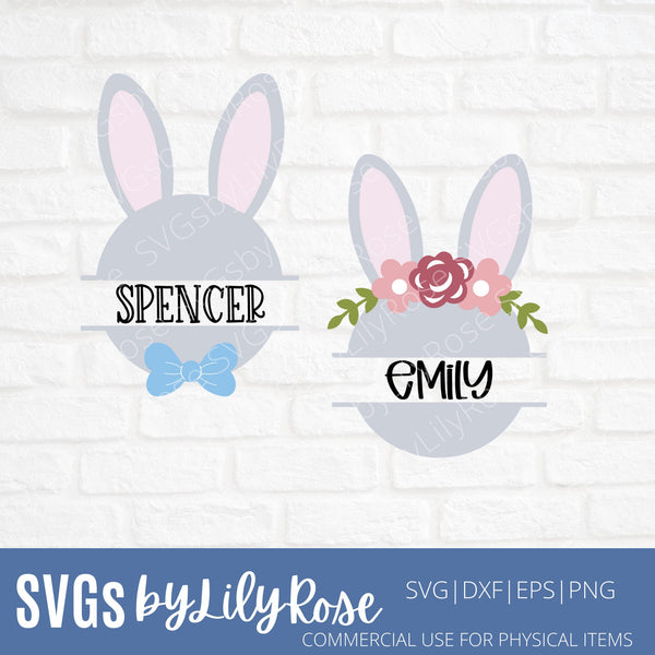 Bunny Split Monogram Svg – LilyRoseDesignsCo