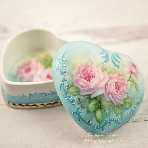 Hand Painted Pink Roses Porcelain Painting Lessons How to China Painter