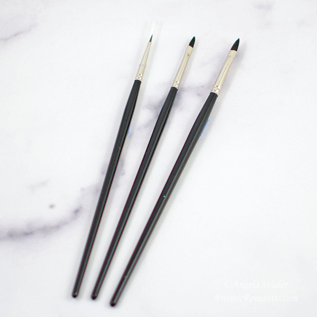 Fine Art Brushes For China Painters Porcelain Painting Set of 5