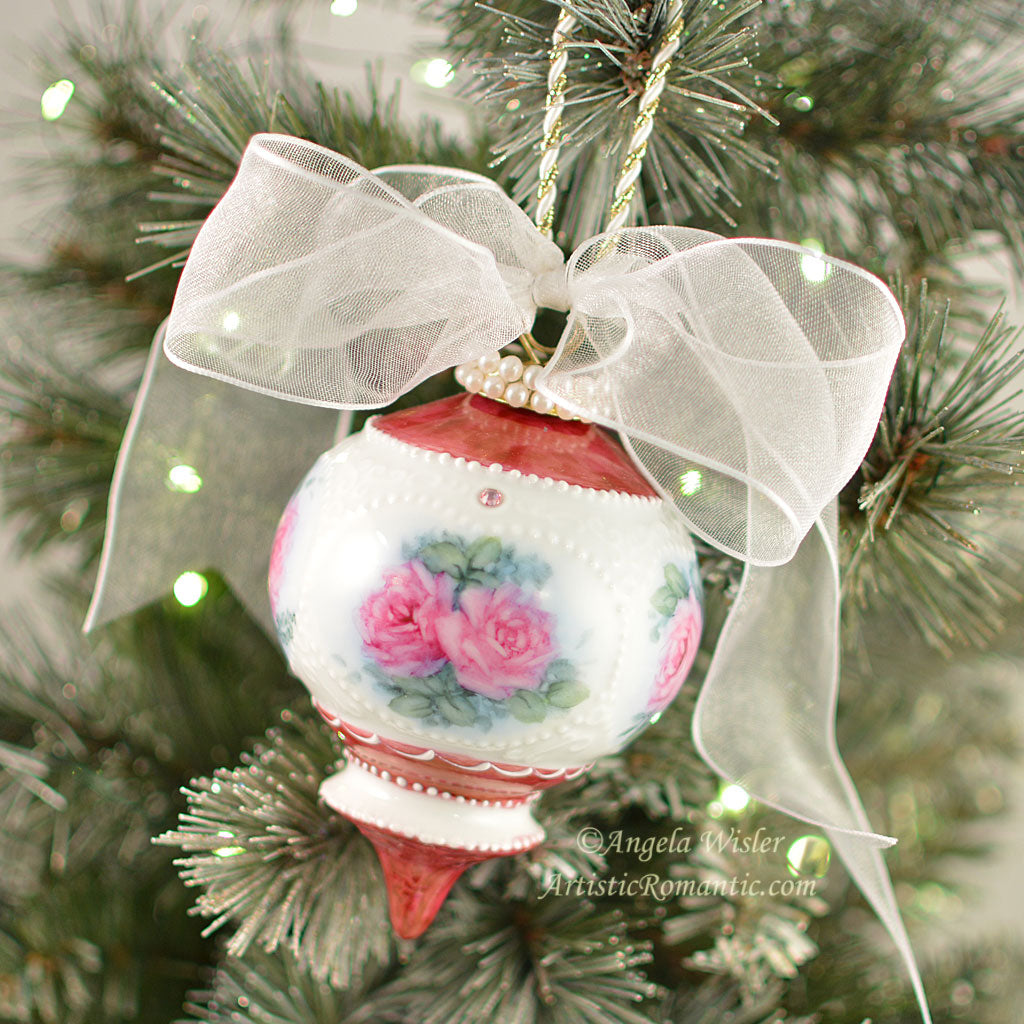 Romantic Rose Ornament,