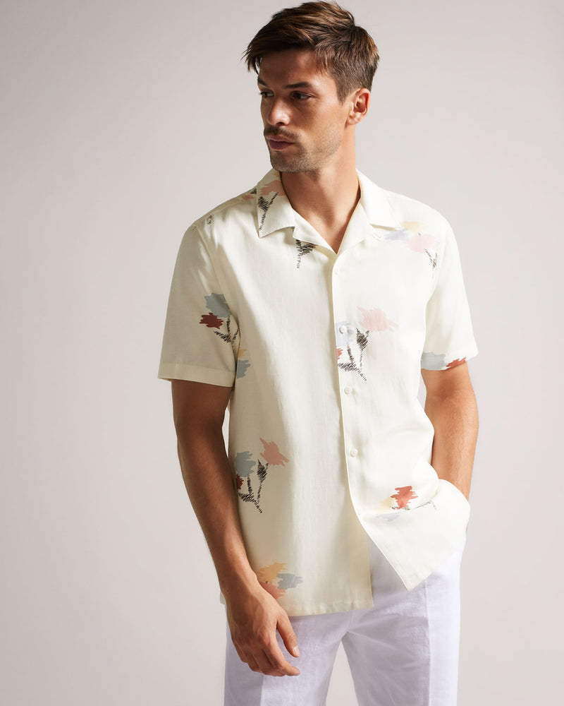 Neele Ss Floral Printed Shirt