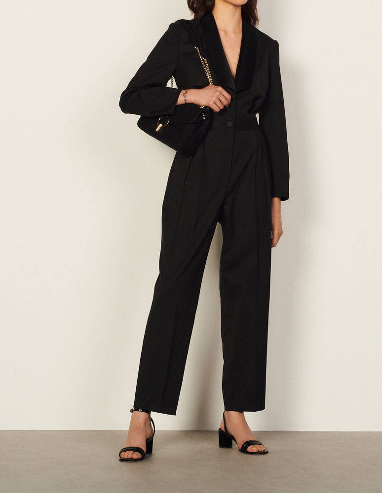 Jumpsuit With Shawl Collar