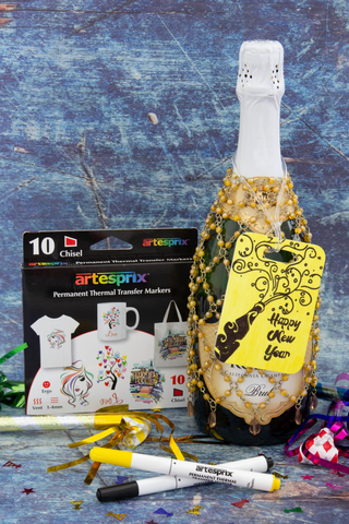 Iron-on-Ink Bag Tag for Champagne 