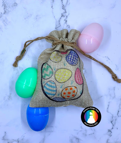 easter sublimation drawstring bag with iron-on-ink