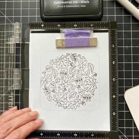 Stamp onto your plain piece of paper