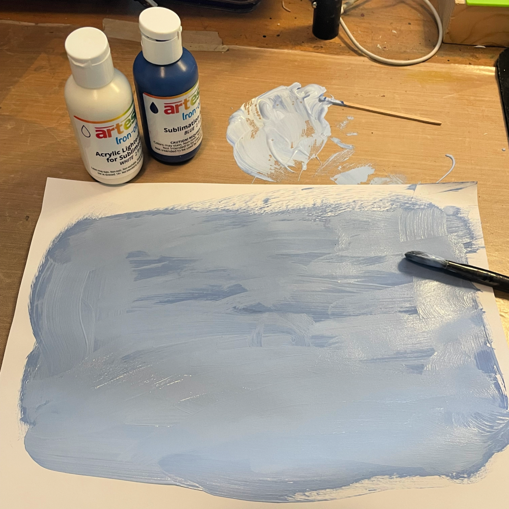 sublimation paint on plain paper