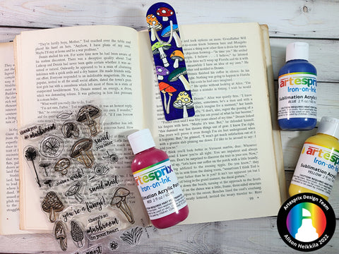 Sublimation bookmark with artesprix acrylic paint 