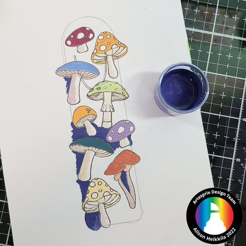 sublimation bookmark project with hero arts stamps 