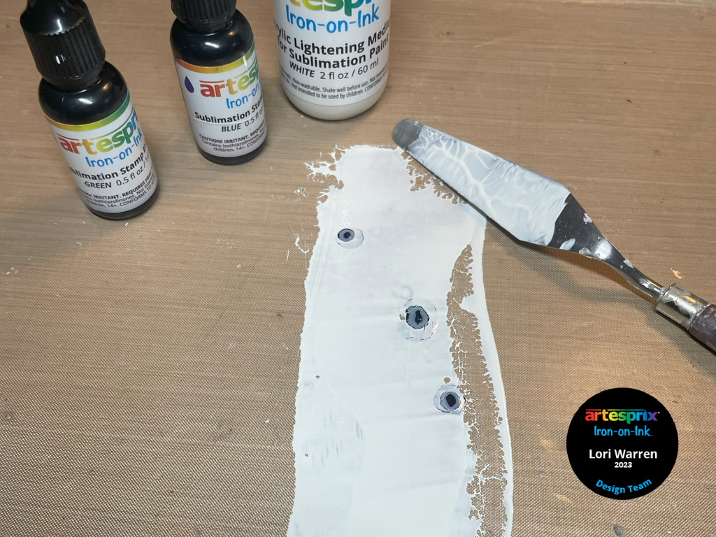 white lightning acrylic paint with sublimation craft ink