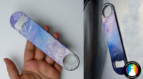 sublimation bottle opener with artesprix iron-on-ink 