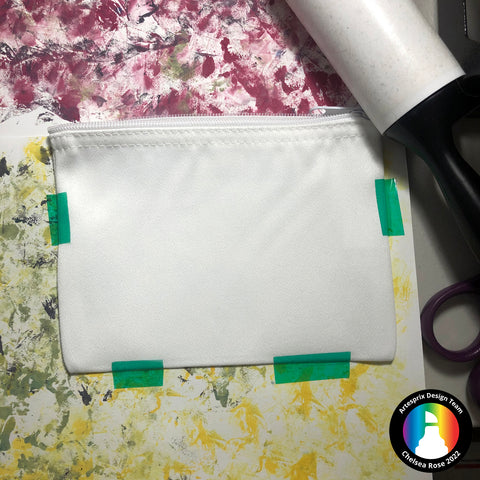 secured polyester artesprix canvas zip case to sublimation design 