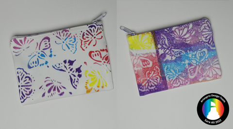 sublimation canvas zip case with artesprix stamp pads 