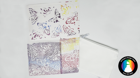 sublimation butterfly stencil design with artesprix stamp pads 