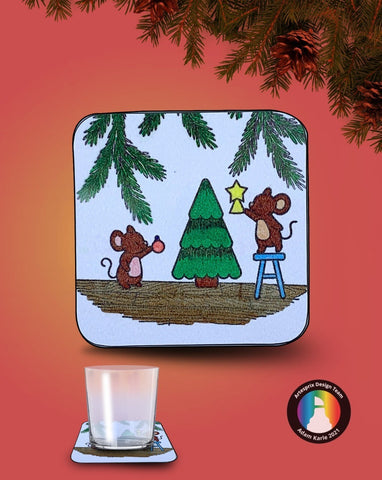 coasters for Santa's milk with Artesprix Sublimation Iron-on-Ink 
