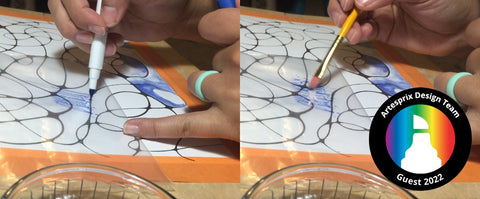 sublimation coasters watercolor DIY artesprix Iron-on-ink 
