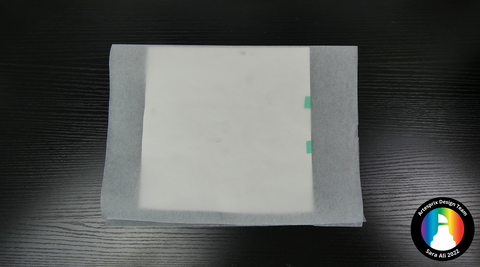 protective siliconized paper on artesprix project before transfer 