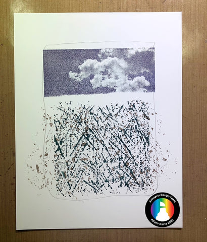 sublimation artesprix stamp pad design on copy paper 